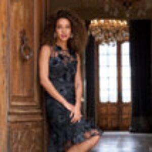 Elegant Black Floral Dress